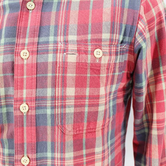 VTG Polo Ralph Lauren Shirt Cotton  Flannel Plaid Button Up Long Slv Men's Small - Picture 2 of 16